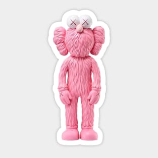 Pink Kaws Sticker